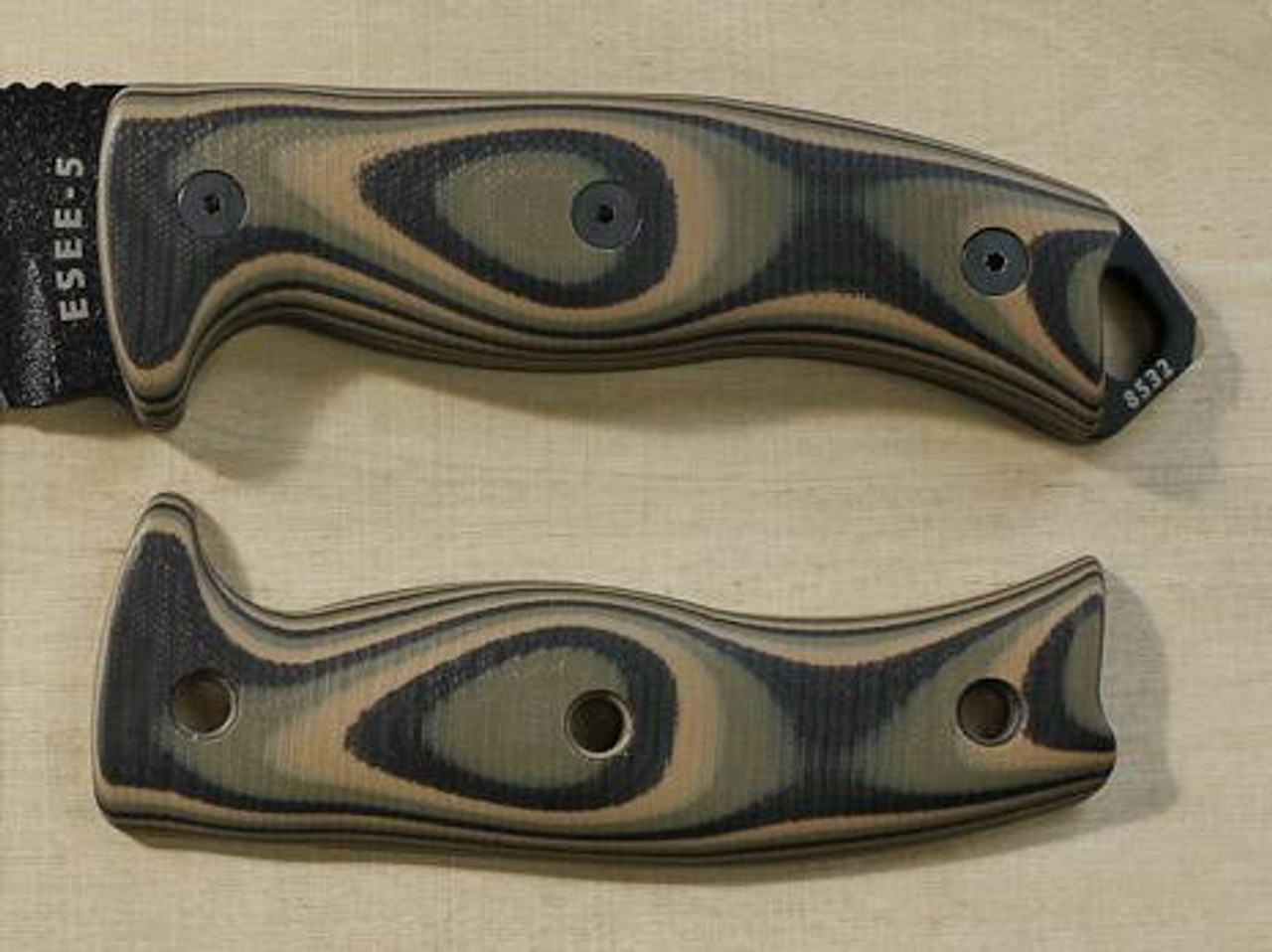 ESEE ESEE6 エシー6 TKC ブラック&ブラウンG10ハンドル TKCカイデックスシース テックロック付属 中古良品